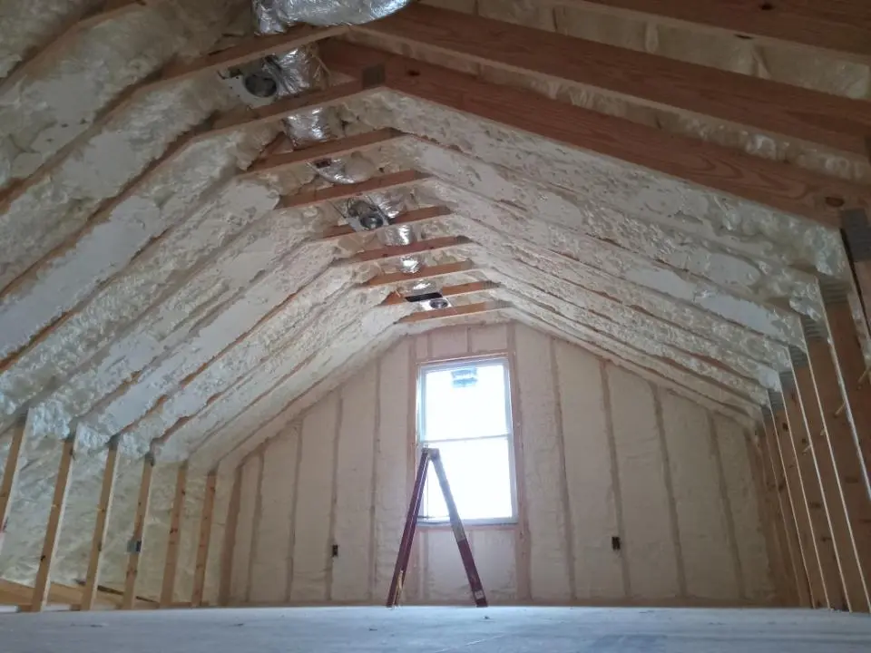 Spray foam roofing application for Crawl Space Insulation project in Prunedale